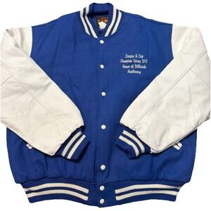 GAME Sportswear Varsity Jacket Staten Island 8 Ball League USA 2XL Wool Leather
